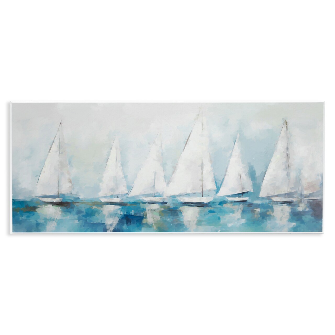 Stupell Industries Nautical Sailing Fleet Wall Plaque Art Design by Ziwei Li